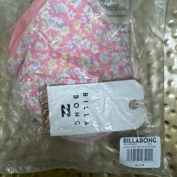 NWT Billabong Women Ditsy Darling Scoop Hike Super Skimpy Coverage Bikini Bottom - Picture 3 of 9